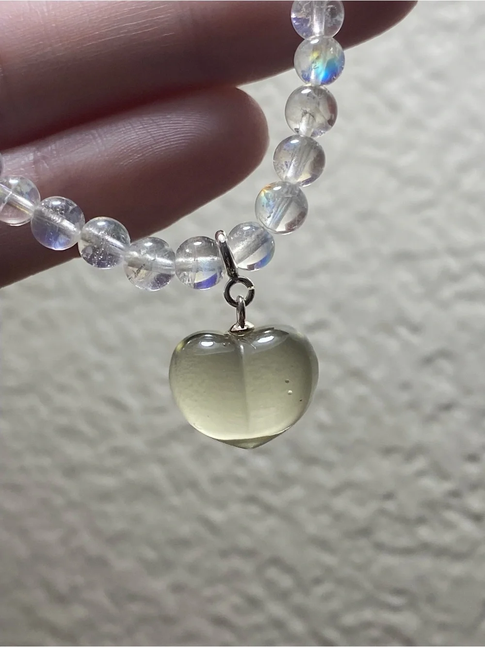 Natural Libyan Desert Glass Heart Charm or Pendant